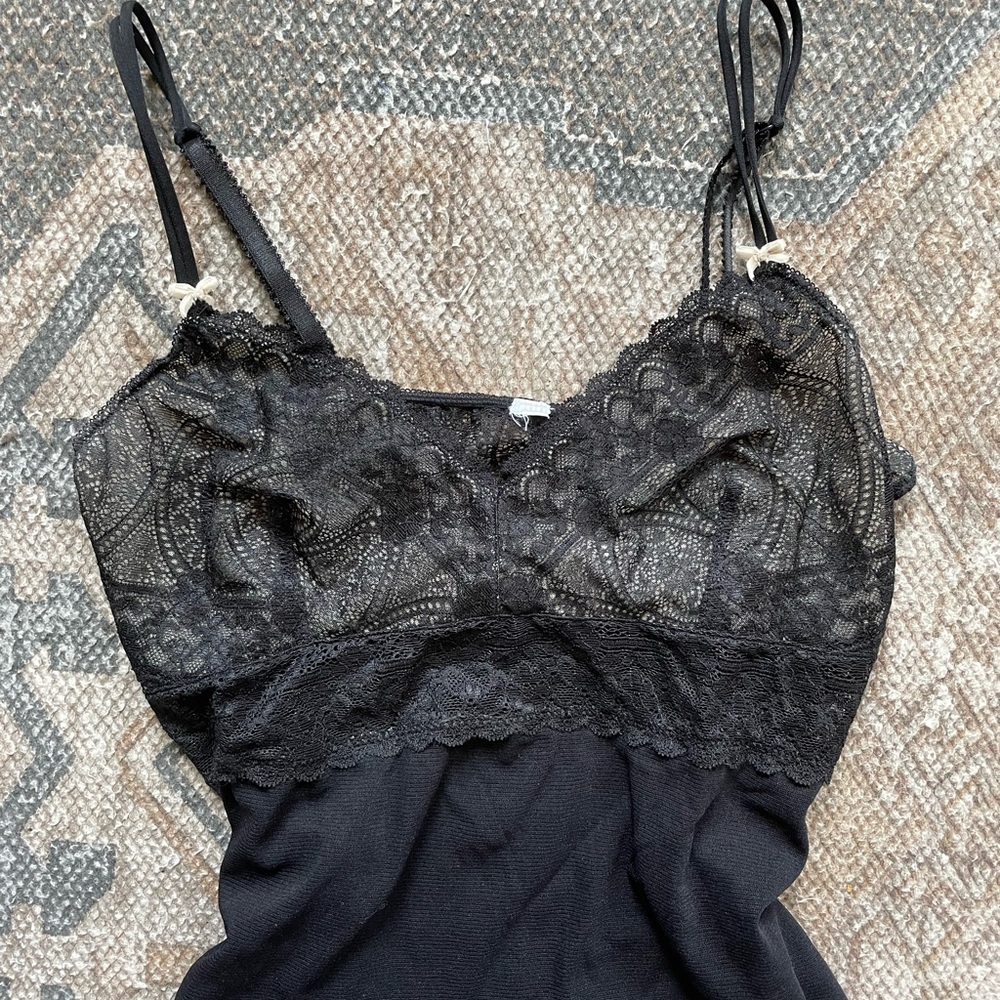 Black Lace Slip Dress
